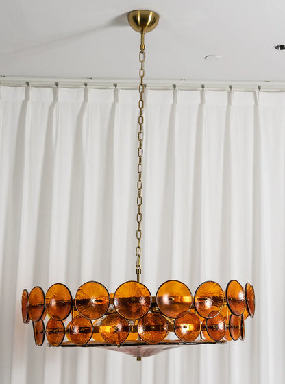 Luxe Solaris Murano Disc Chandelier