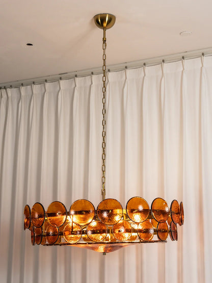 Luxe Solaris Murano Disc Chandelier