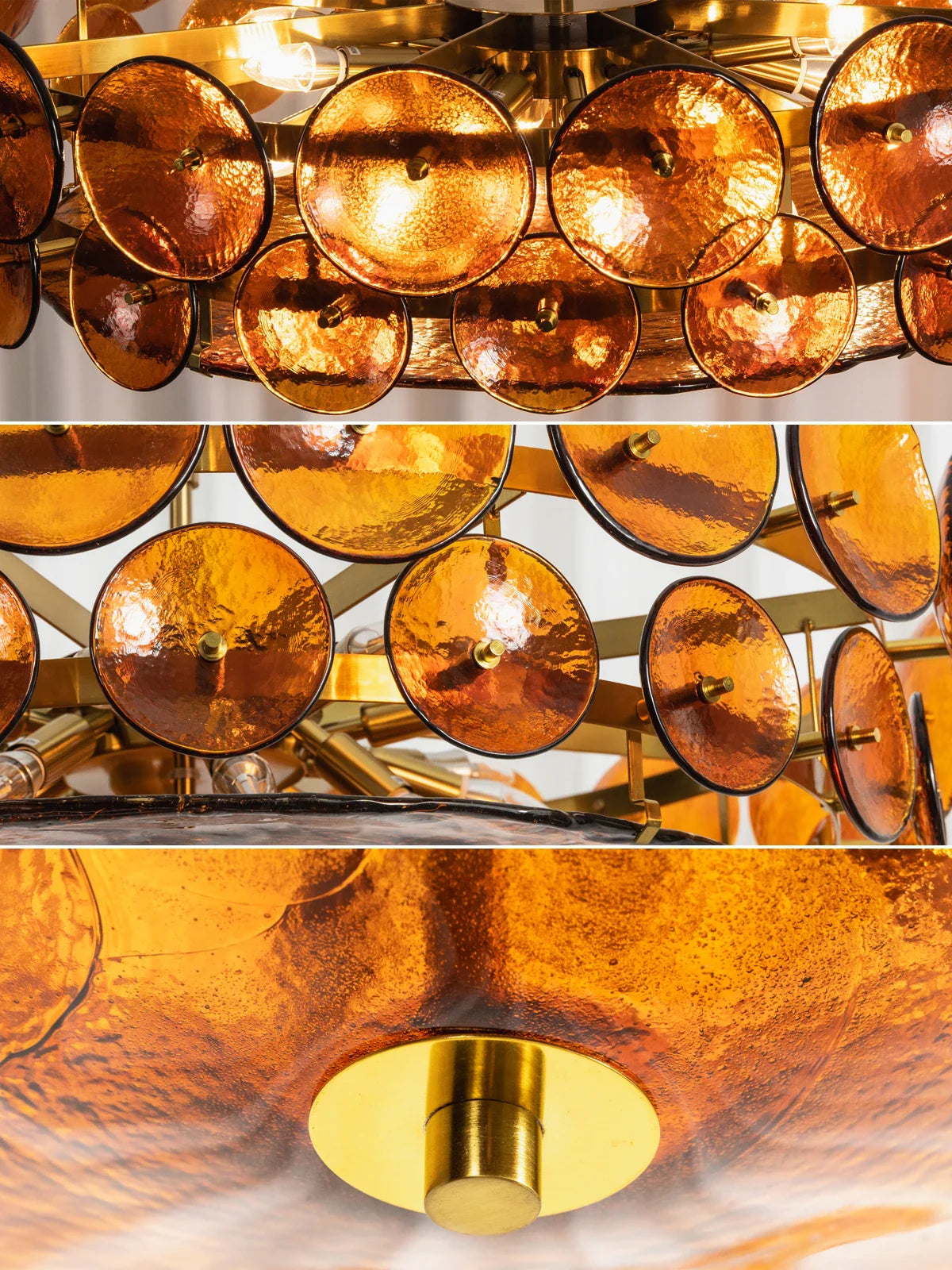 Luxe Solaris Murano Disc Chandelier
