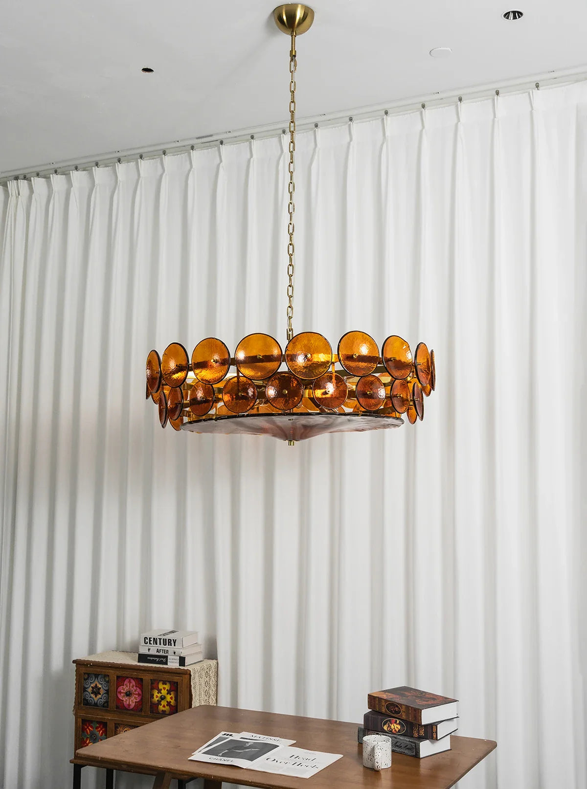 Luxe Solaris Murano Disc Chandelier