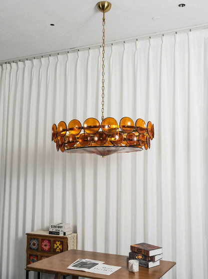 Luxe Solaris Murano Disc Chandelier