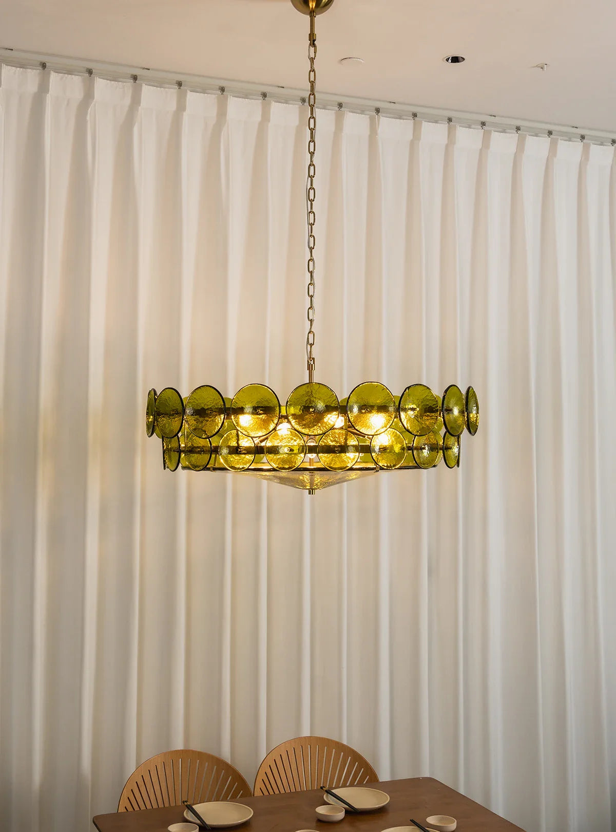 Luxe Solaris Murano Disc Chandelier