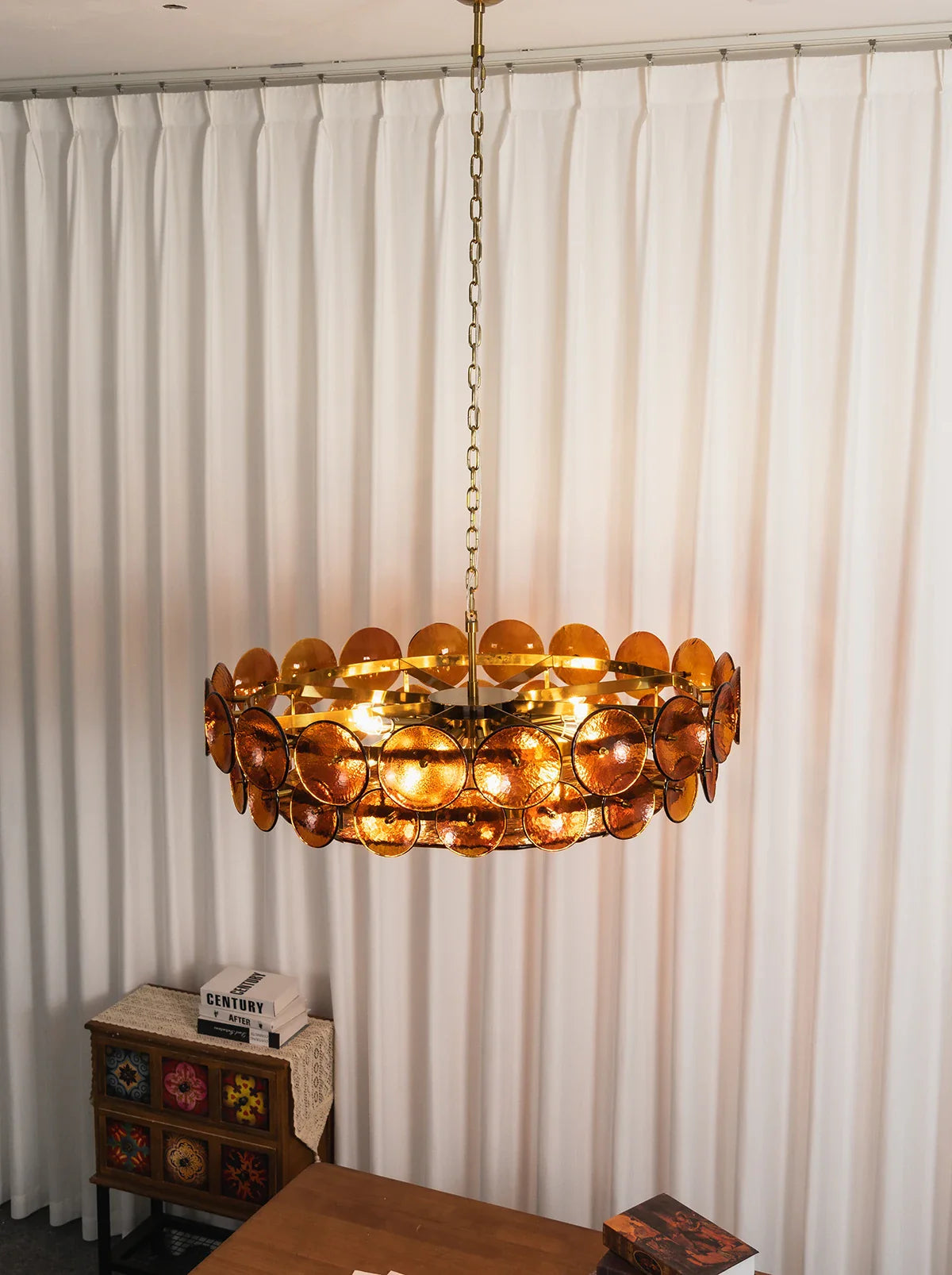 Luxe Solaris Murano Disc Chandelier