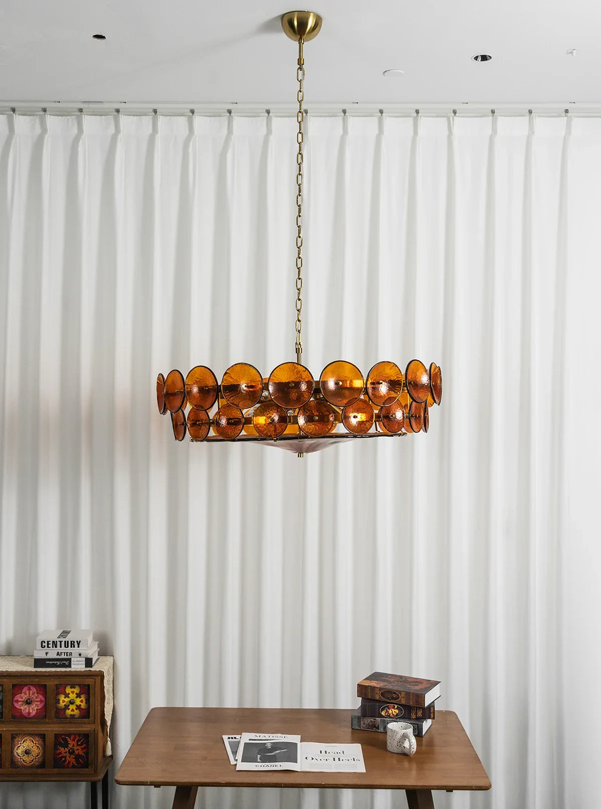 Luxe Solaris Murano Disc Chandelier