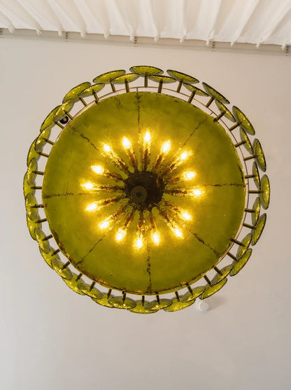 Luxe Solaris Murano Disc Chandelier