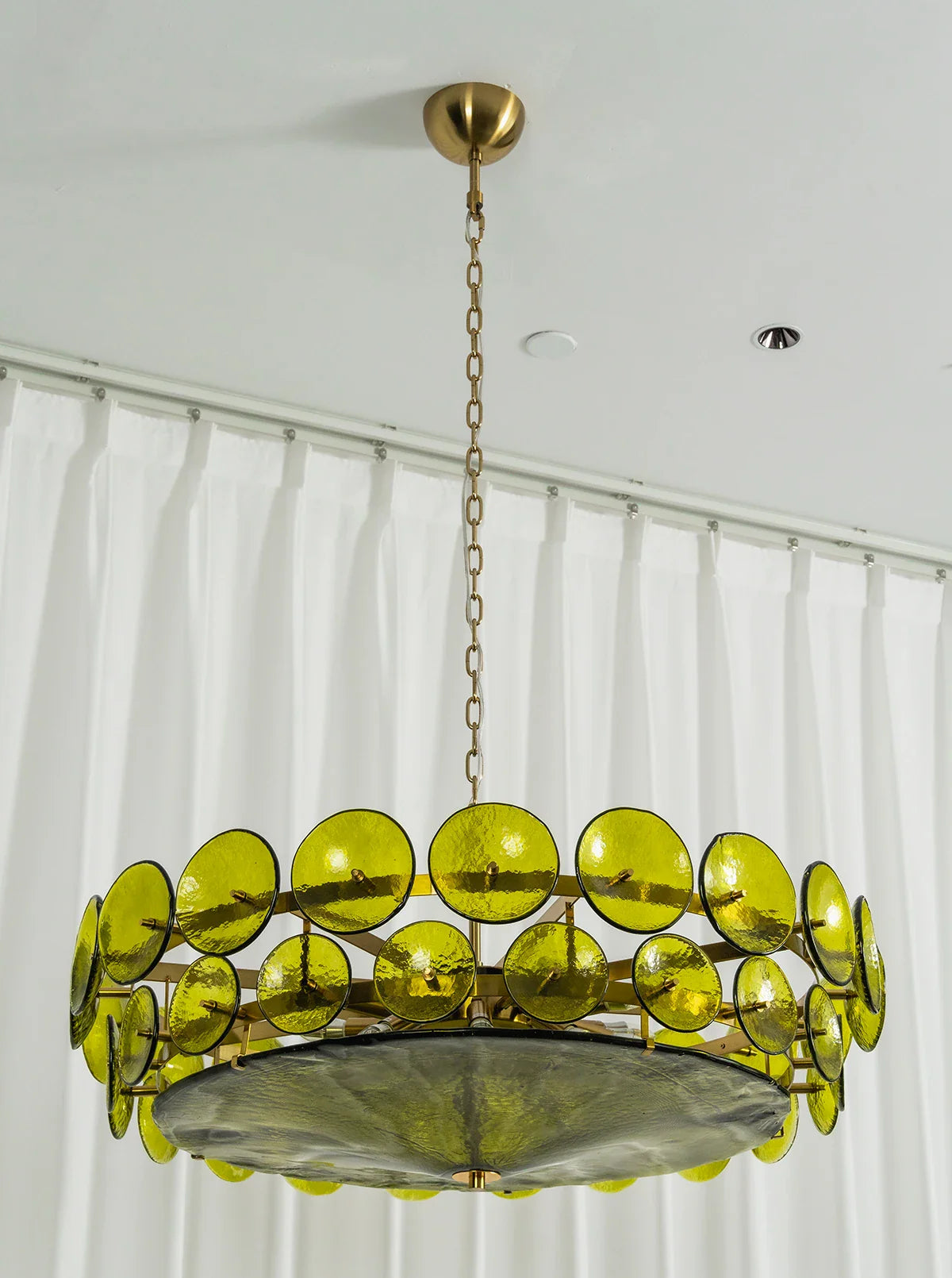 Luxe Solaris Murano Disc Chandelier