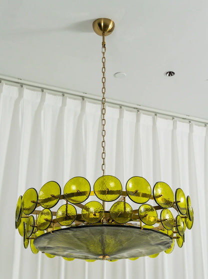 Luxe Solaris Murano Disc Chandelier