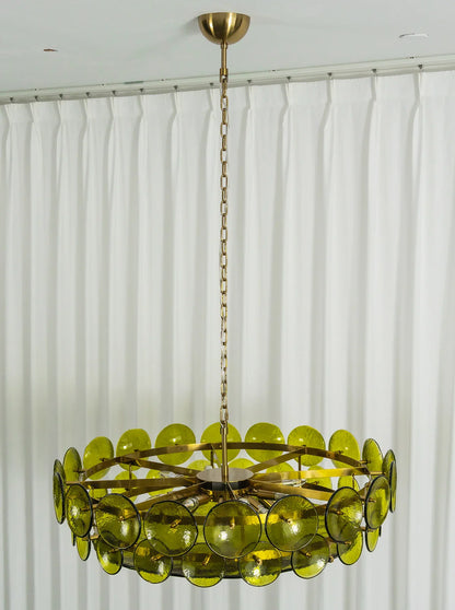 Luxe Solaris Murano Disc Chandelier