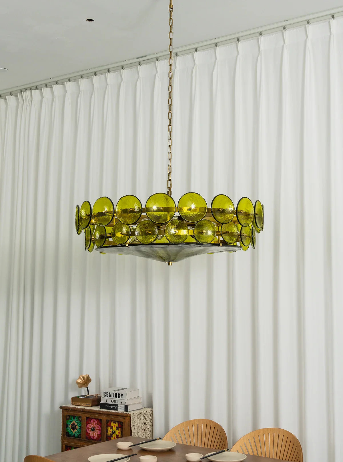 Luxe Solaris Murano Disc Chandelier