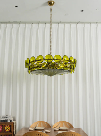 Luxe Solaris Murano Disc Chandelier