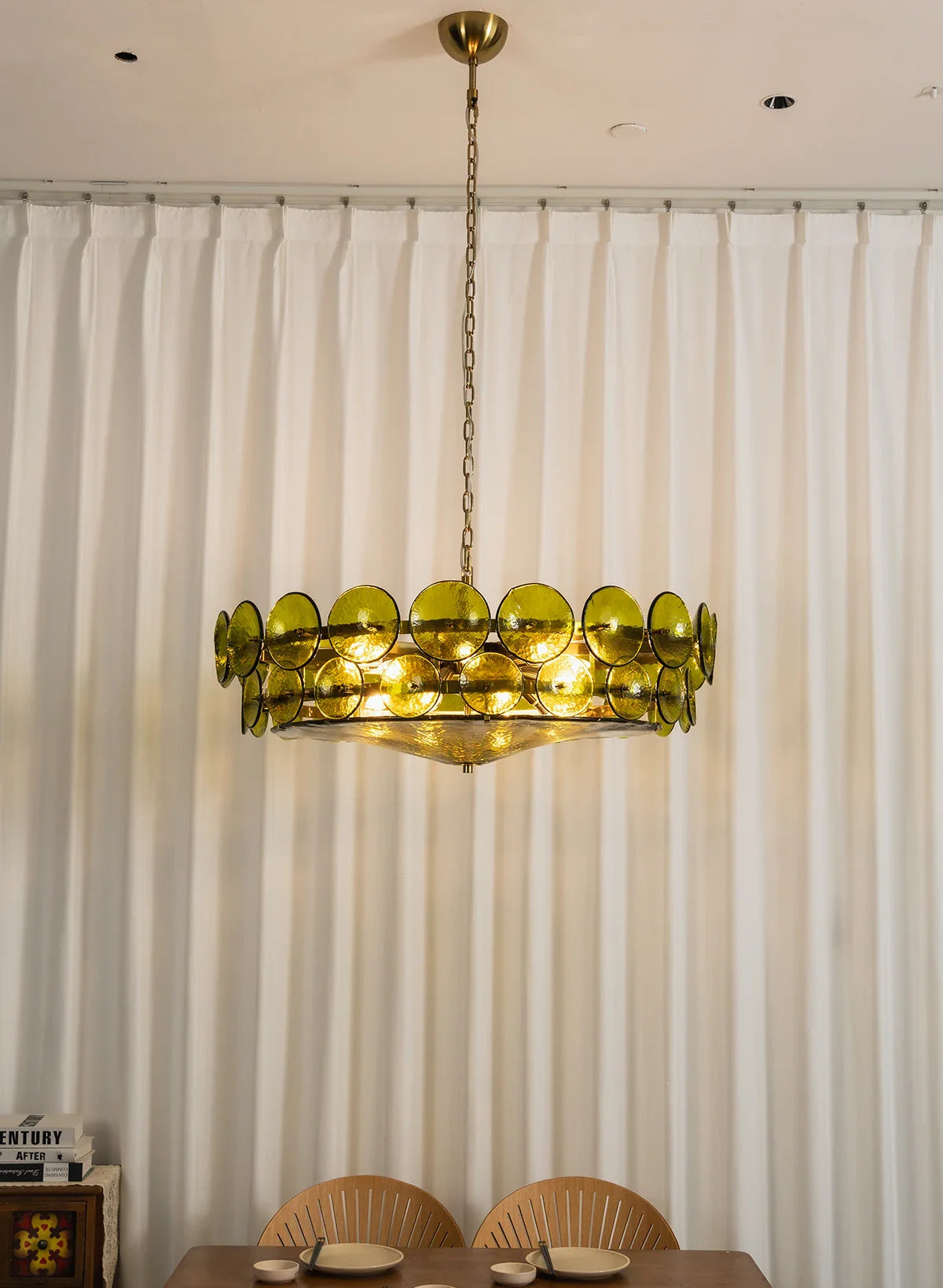Luxe Solaris Murano Disc Chandelier