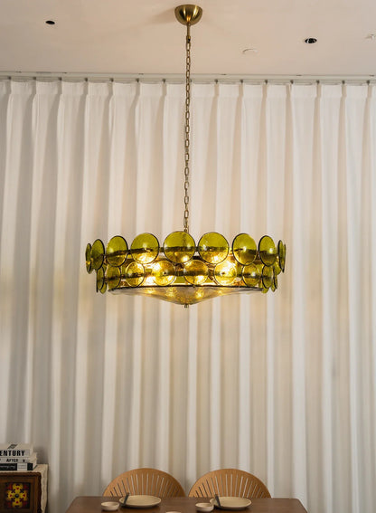 Luxe Solaris Murano Disc Chandelier