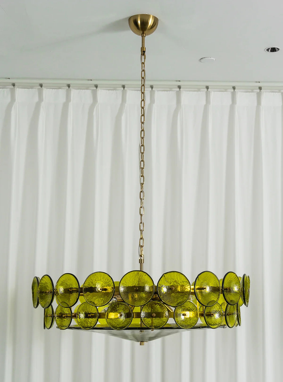 Luxe Solaris Murano Disc Chandelier