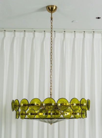 Luxe Solaris Murano Disc Chandelier