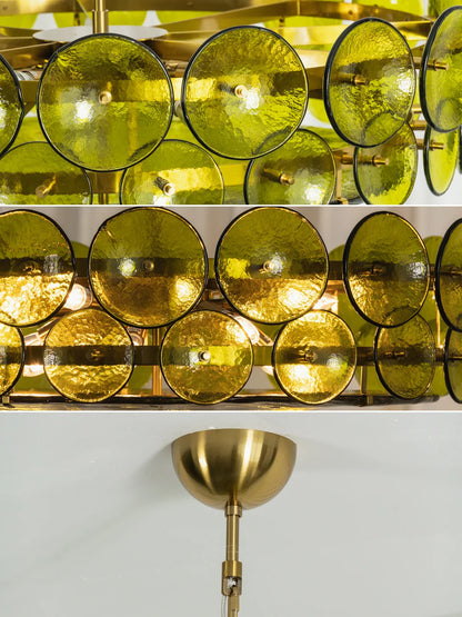 Luxe Solaris Murano Disc Chandelier