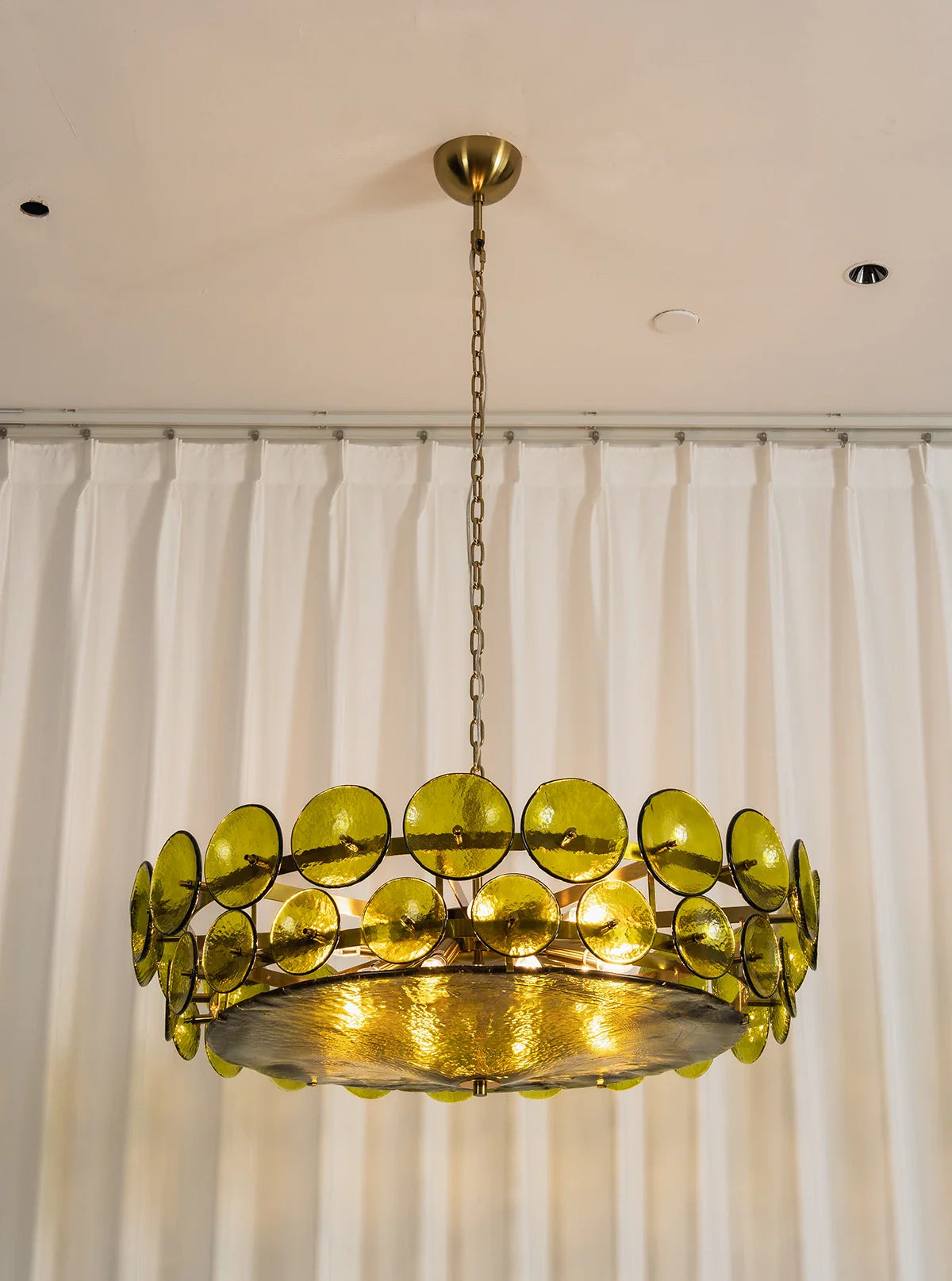 Luxe Solaris Murano Disc Chandelier