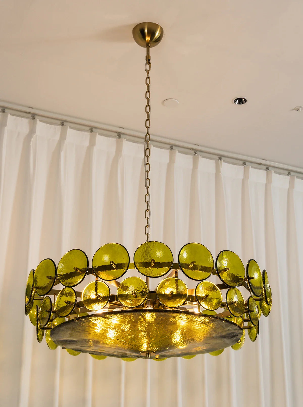 Luxe Solaris Murano Disc Chandelier