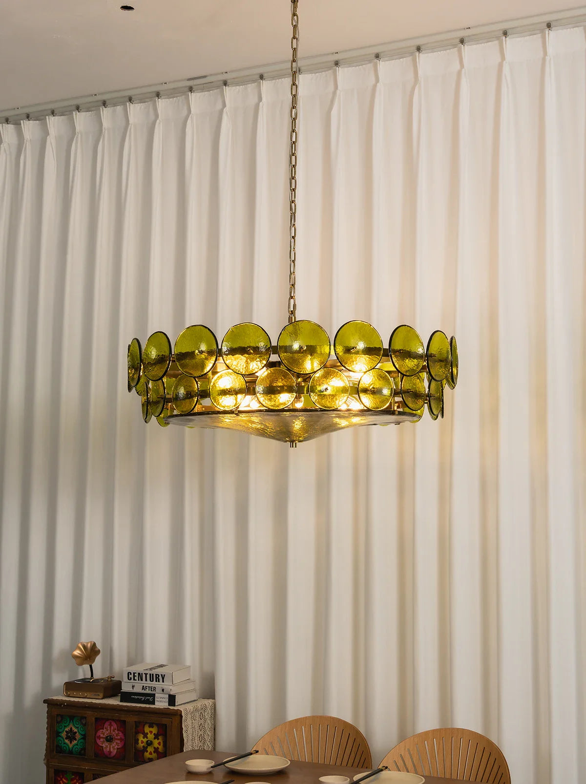 Luxe Solaris Murano Disc Chandelier