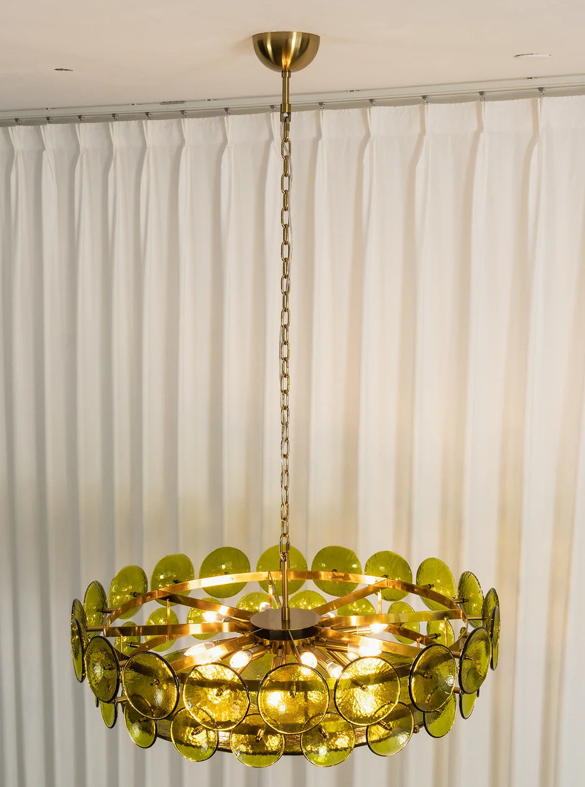 Luxe Solaris Murano Disc Chandelier