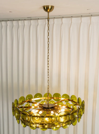 Luxe Solaris Murano Disc Chandelier