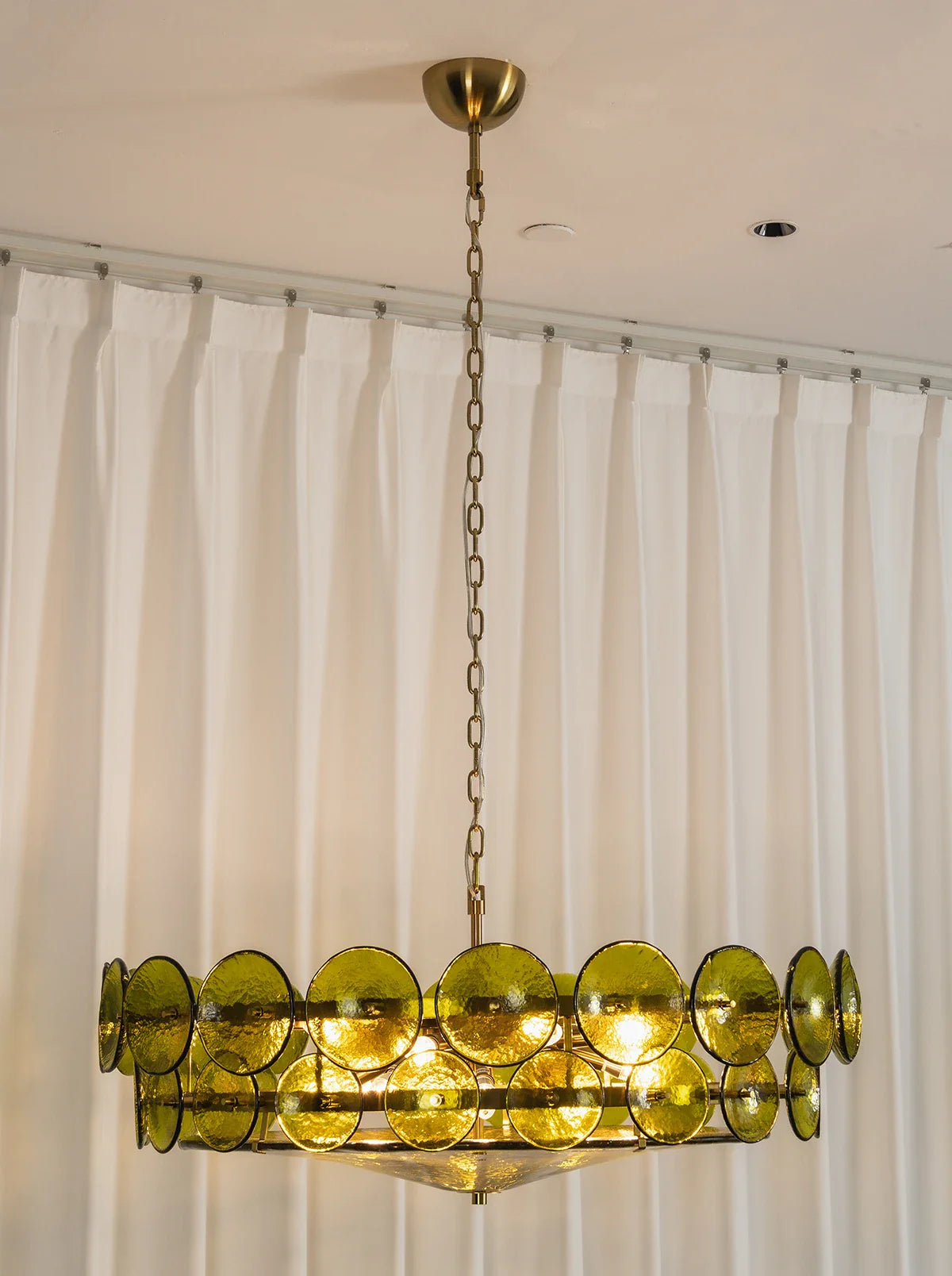 Luxe Solaris Murano Disc Chandelier