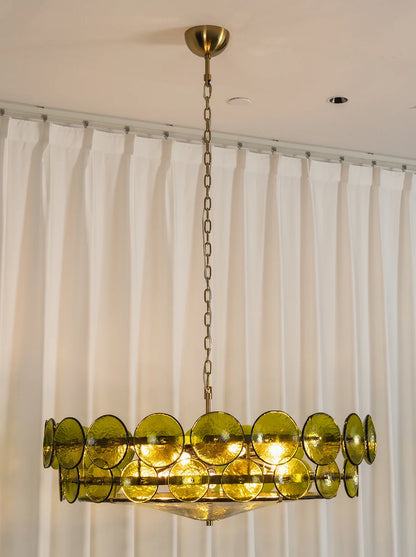 Luxe Solaris Murano Disc Chandelier