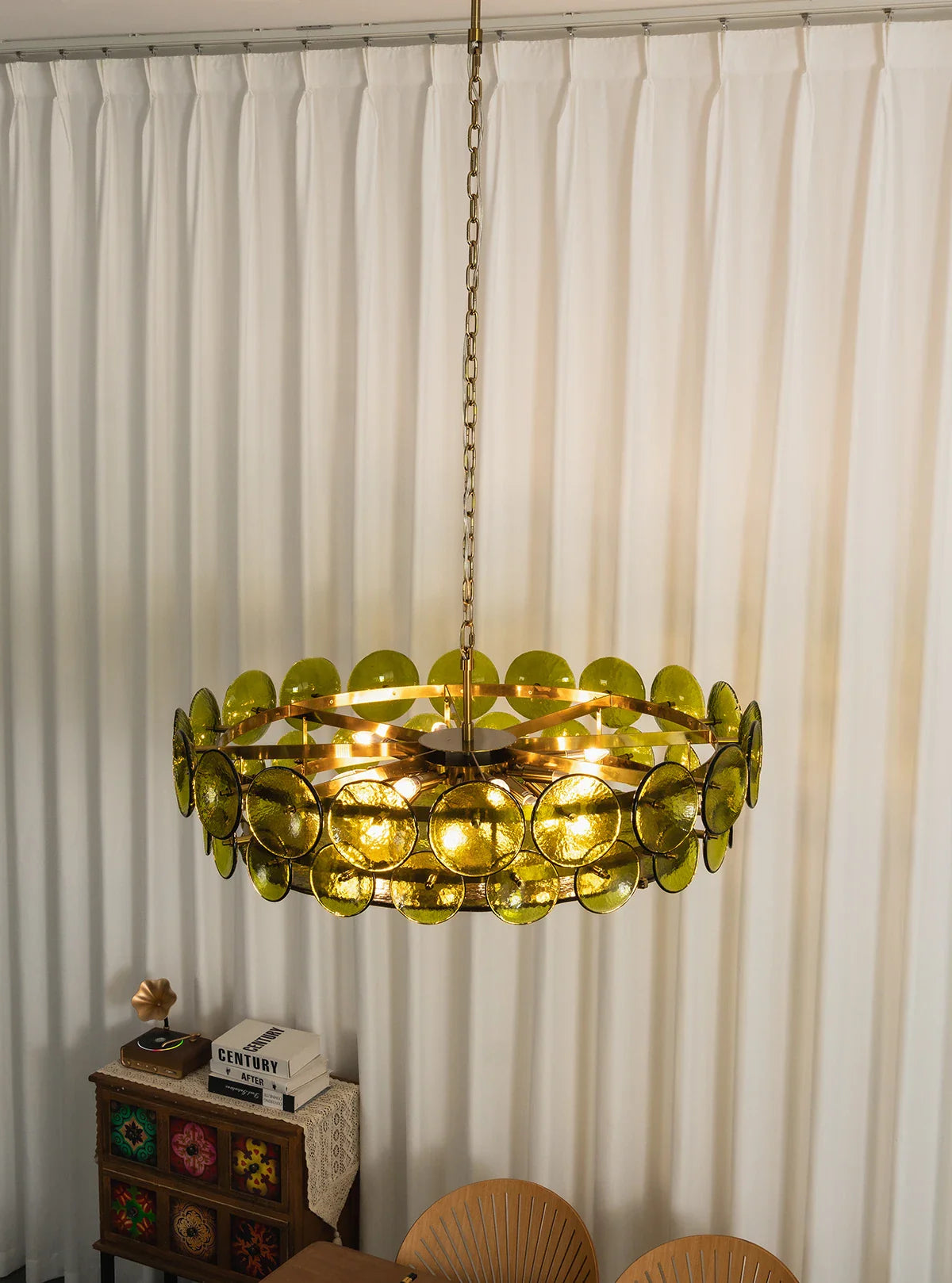 Luxe Solaris Murano Disc Chandelier