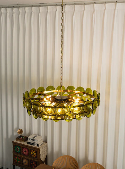 Luxe Solaris Murano Disc Chandelier