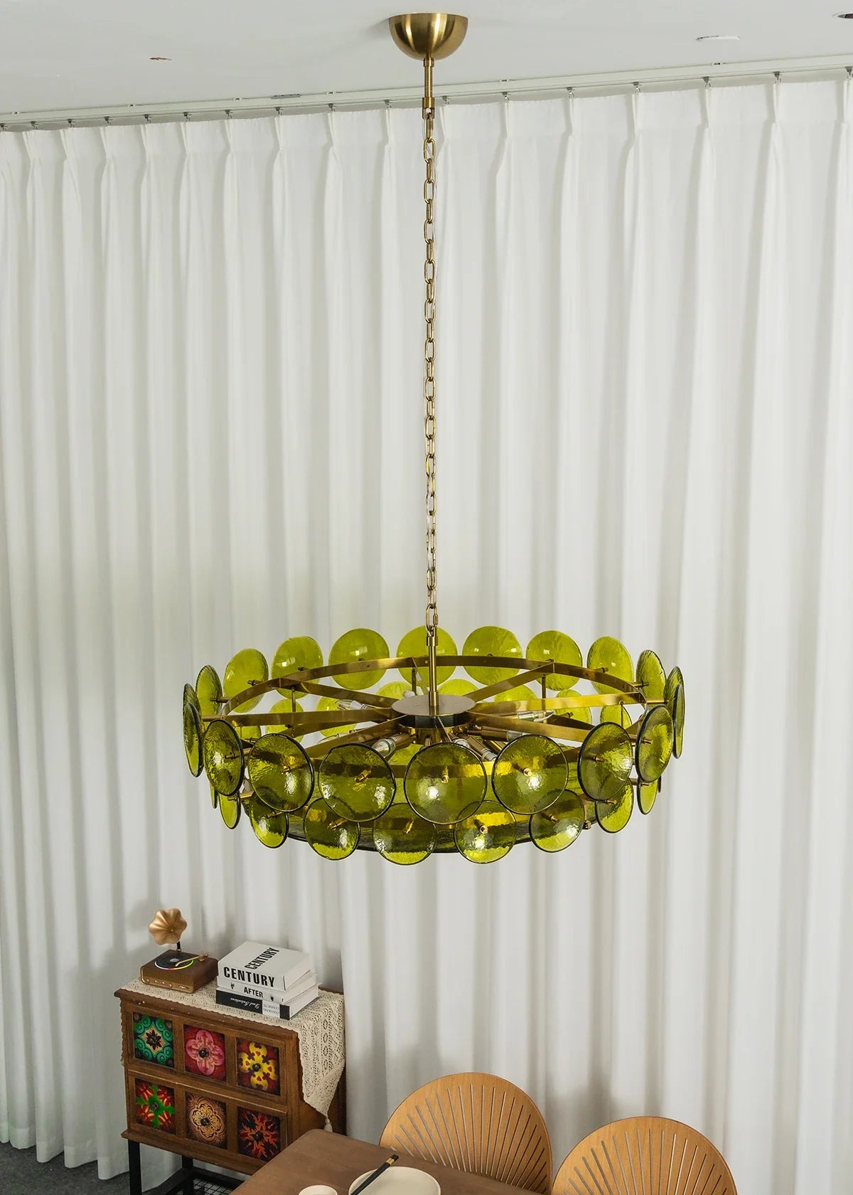 Luxe Solaris Murano Disc Chandelier