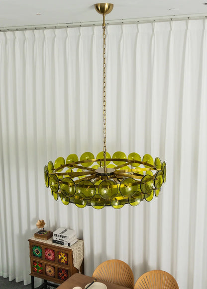 Luxe Solaris Murano Disc Chandelier