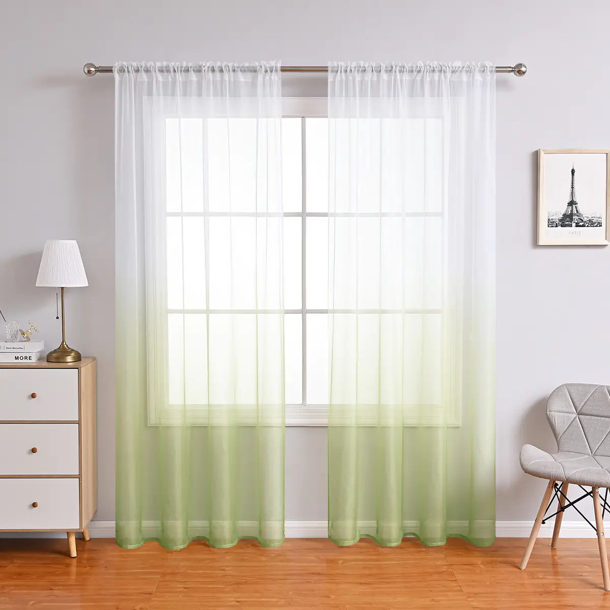 Ombre Extended Yarn Curtains for Living Room Decor