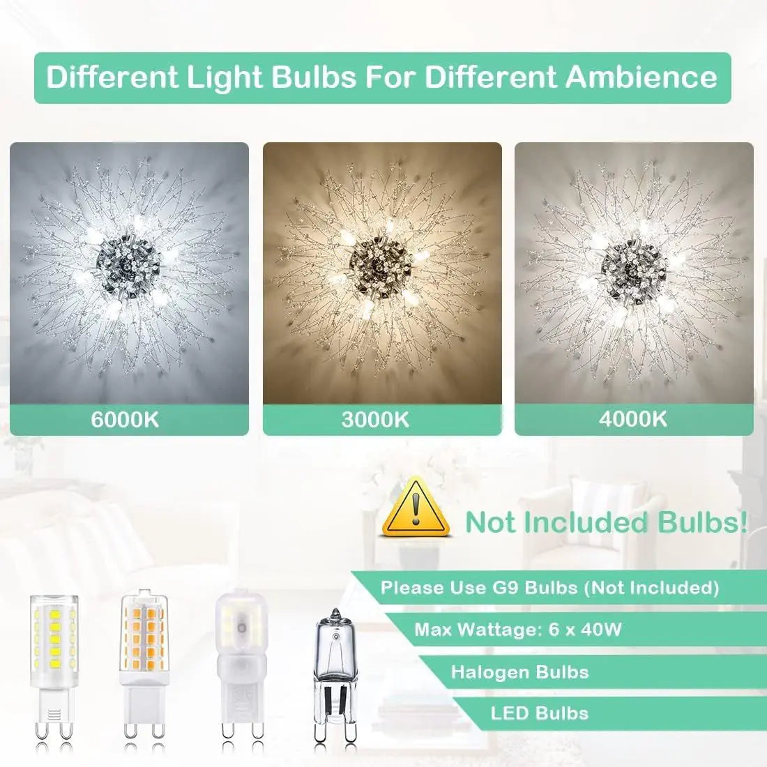 Silver Crystal Recessed Chandelier