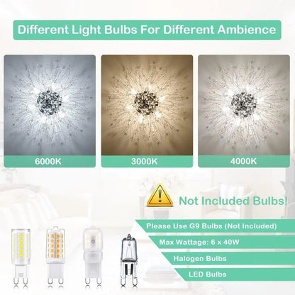 Silver Crystal Recessed Chandelier