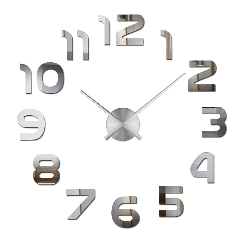 Creative 3D Acrylic DIY Wall Clock for Living Room