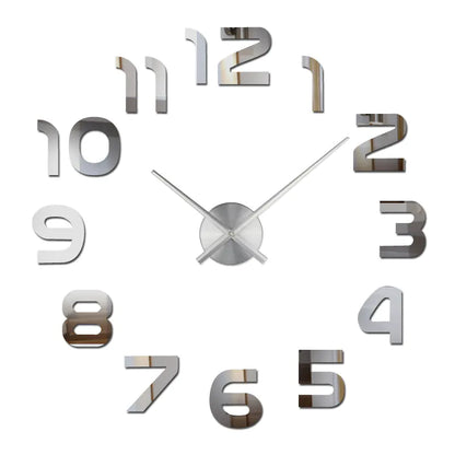 Creative 3D Acrylic DIY Wall Clock for Living Room