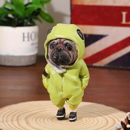 Cute Puppy Resin Backpack Dog Sculpture for Home Decor
