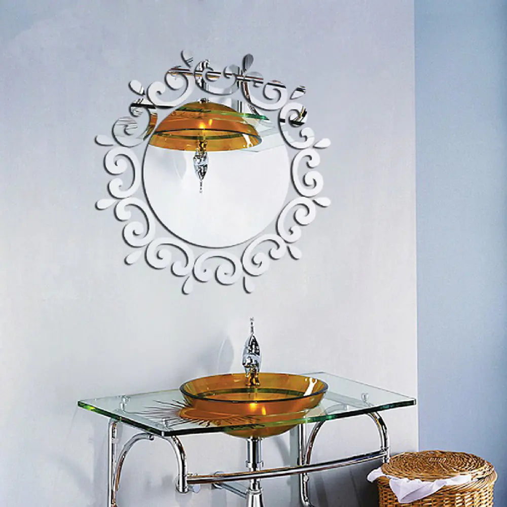 3D Mirror Wall Stickers for Bathroom and Decor