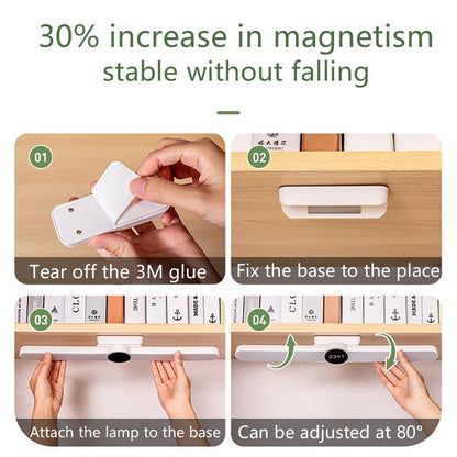Table Lamp Table Clock USB Lamp Magnetic Led Desk Lamp Study Office Light Rechargeable Bedroom Bedside Children Lamp Decorative Table Lamp Cute Study Lamps for Bedroom Décor