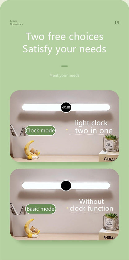 Table Lamp Table Clock USB Lamp Magnetic Led Desk Lamp Study Office Light Rechargeable Bedroom Bedside Children Lamp Decorative Table Lamp Cute Study Lamps for Bedroom Décor