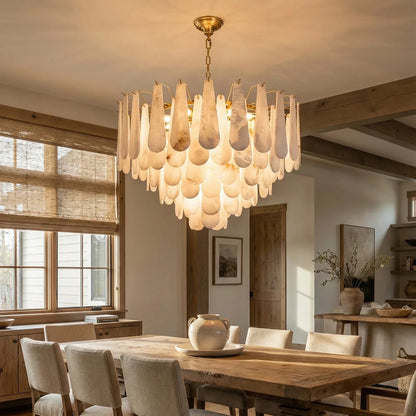 Luxe Alabaster Teardrop Chandelier