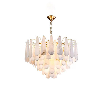 Luxe Alabaster Teardrop Chandelier