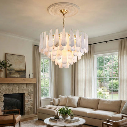 Luxe Alabaster Teardrop Chandelier
