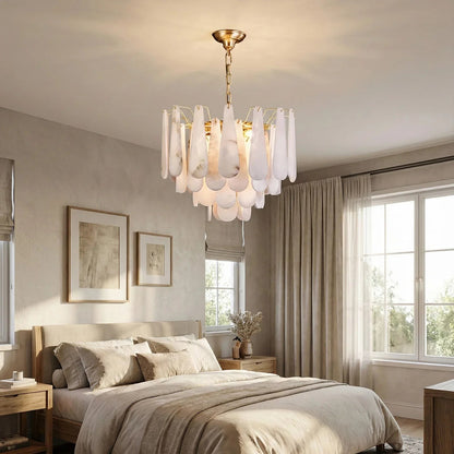 Luxe Alabaster Teardrop Chandelier