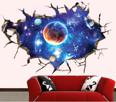 3D Space Planet Wall Stickers for Bedroom and Ceiling