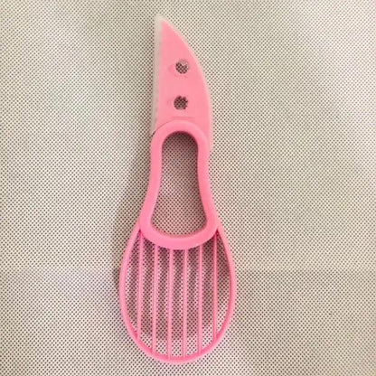 Unique Design 3 In 1 Avocado Slicer Shea Corer Butter Fruit Peeler Cutter Pulp Separator Plastic Knife Kitchen Vegetable Tools Kitchen Gadgets