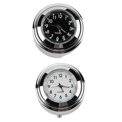 Universal Waterproof 7/8 Motorcycle Bike Handlebar Mount Clock Watch Quartz Watch Motorcycle Handlebar Mount Watch Dial Clock Universal Waterproof Silver Tone Clock Aluminum Luminous Clock For Motorbike