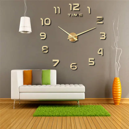 Creative 3D Acrylic DIY Wall Clock for Living Room