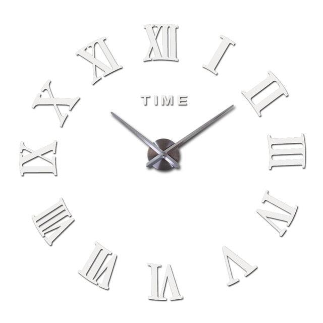 Wall Clock Promotion New Home Decor Large Roman Mirror 3D Wall Clock Mirror Surface Decorative Clock Large Wall Sticker Clock for Living Room Bedroom Office Home Decorations Fashion  Modern Quartz Clocks Living Room  Sticker Watch