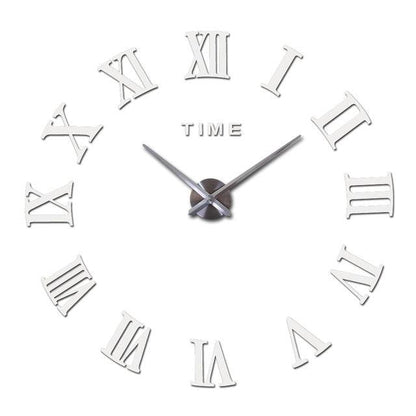 Wall Clock Promotion New Home Decor Large Roman Mirror 3D Wall Clock Mirror Surface Decorative Clock Large Wall Sticker Clock for Living Room Bedroom Office Home Decorations Fashion  Modern Quartz Clocks Living Room  Sticker Watch