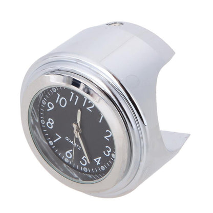 Waterproof  Motorcycle Handlebar Mount Quartz Clock Motorcycle Handlebar Motorcycle Handlebar Clock Motorcycle Modification Handlebar Mount Waterproof Quartz Clock Watch Accessories Watch Aluminum Luminous Clock Moto Black Accessories